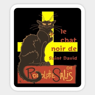 Le Chat Noir De Saint David De Rodolphe Salis Sticker